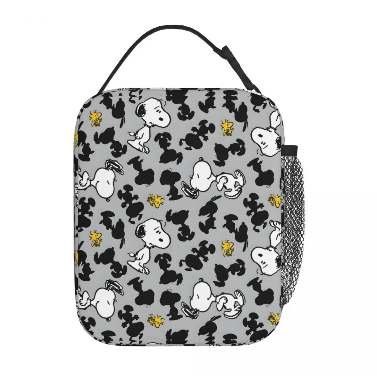Allover Snoopy Lunch Tote with Side Mesh Pocket - ChildAngle