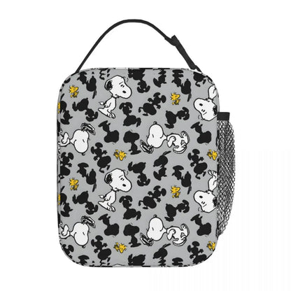 Allover Snoopy Lunch Tote with Side Mesh Pocket - ChildAngle