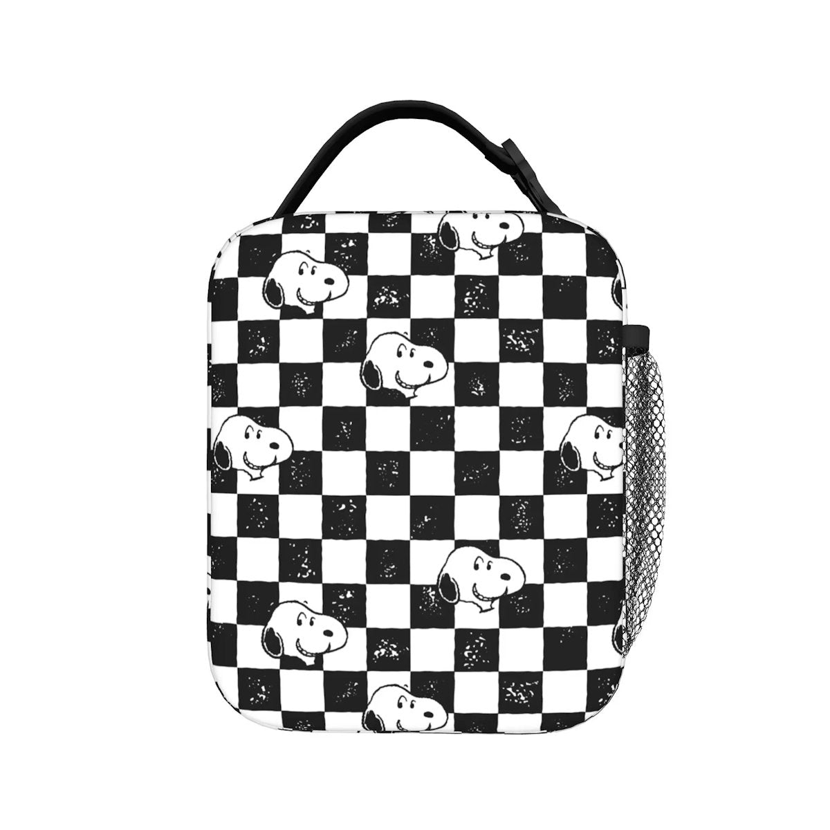 Allover Snoopy Lunch Tote with Side Mesh Pocket - ChildAngle