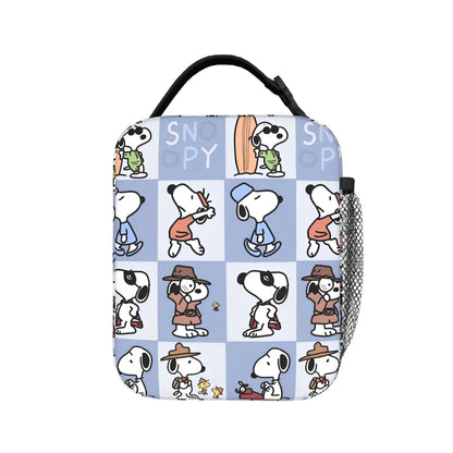 Allover Snoopy Lunch Tote with Side Mesh Pocket - ChildAngle