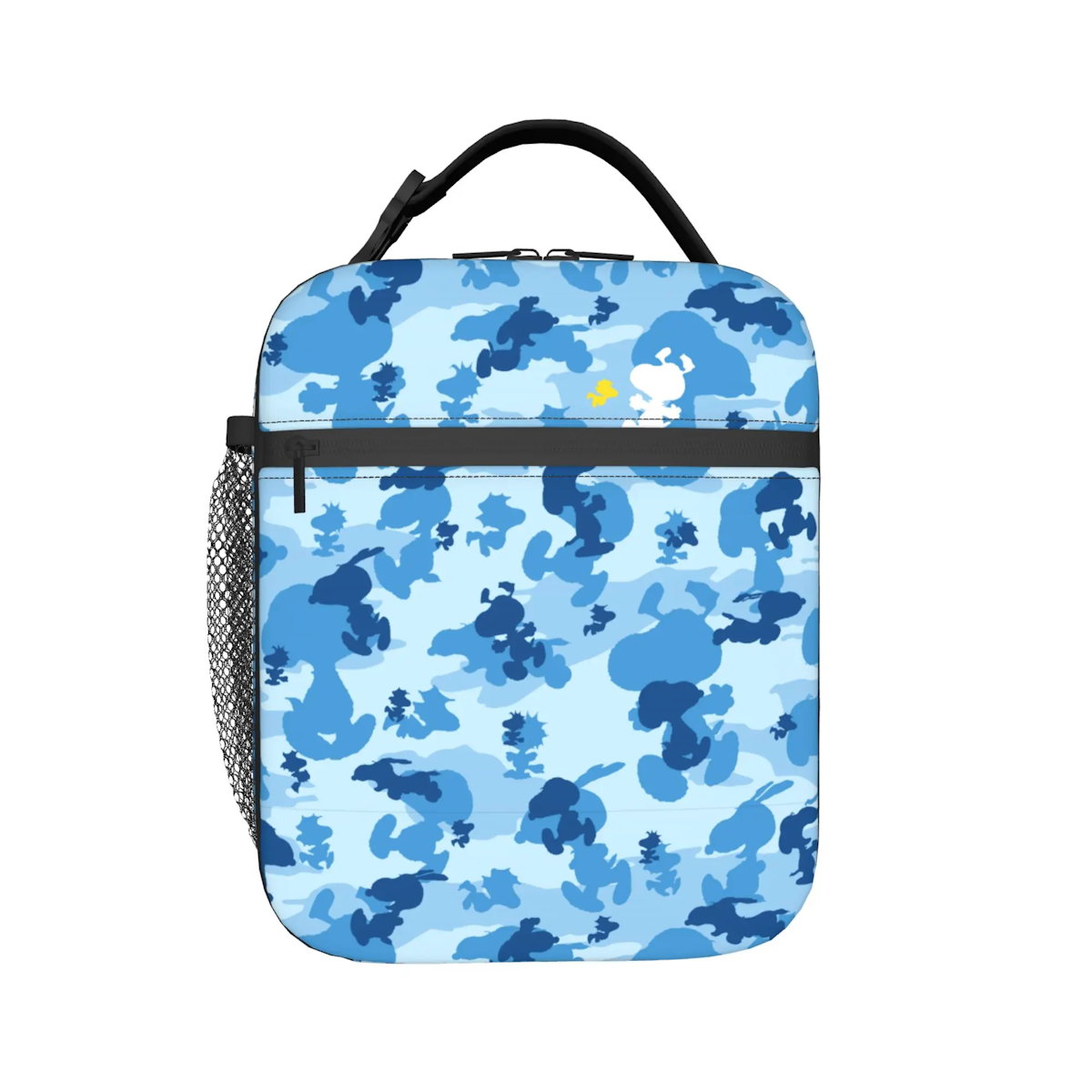 Allover Snoopy Lunch Tote with Side Mesh Pocket - ChildAngle