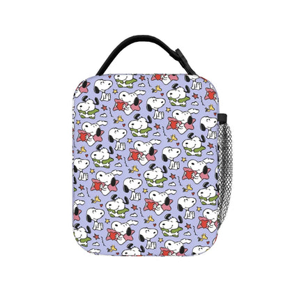 Allover Snoopy Lunch Tote with Side Mesh Pocket - ChildAngle