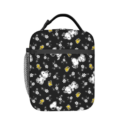 Allover Snoopy Lunch Tote with Side Mesh Pocket - ChildAngle