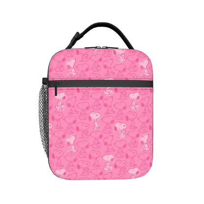 Allover Snoopy Lunch Tote with Side Mesh Pocket - ChildAngle