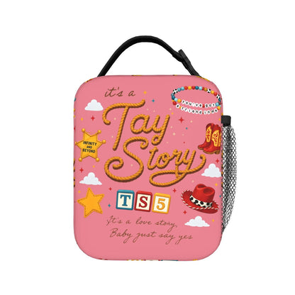 Cowgirl TayIor Swift I Knew It I Knew You Insulated Lunch Bag Portable Lunch Tote - ChildAngle