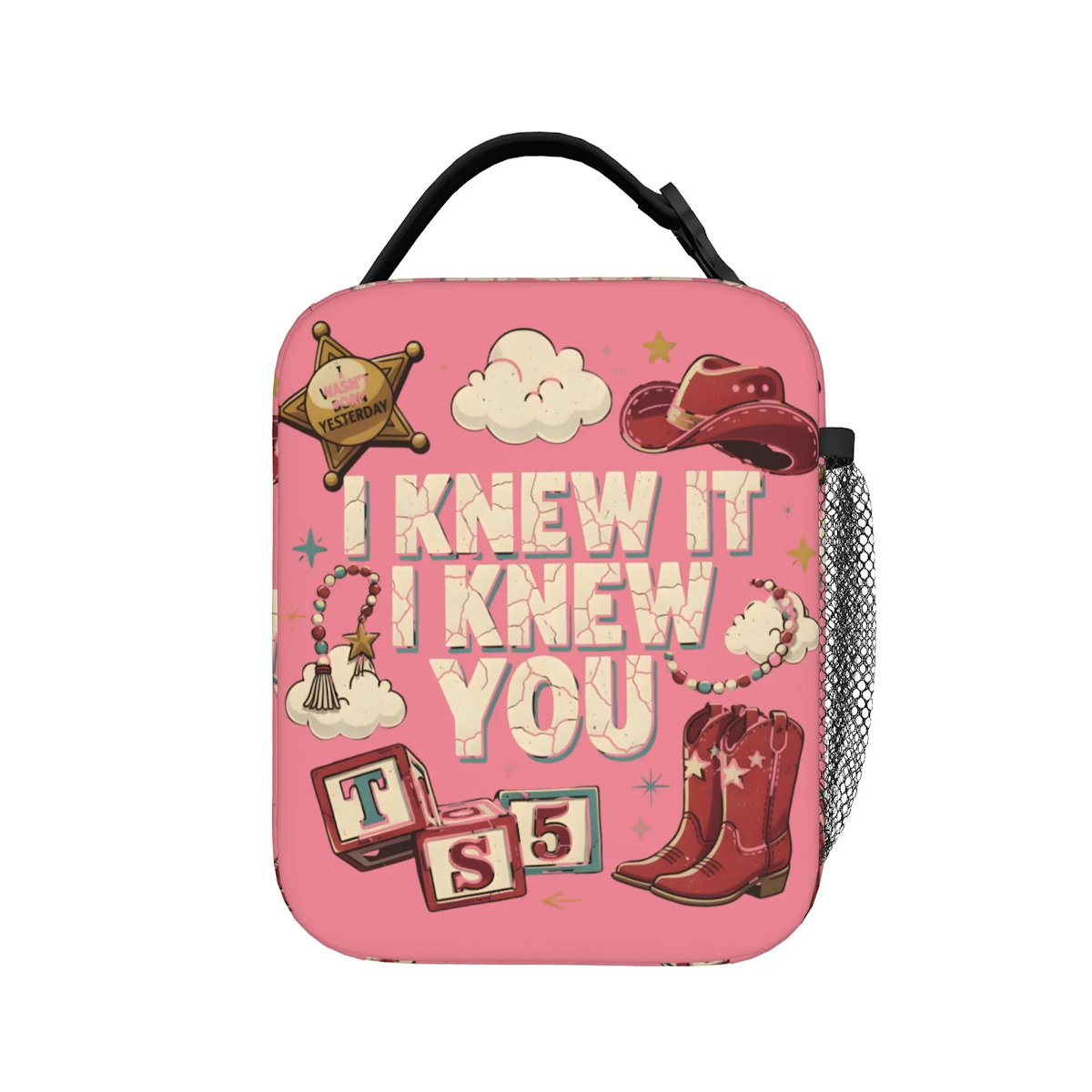 Cowgirl TayIor Swift I Knew It I Knew You Insulated Lunch Bag Portable Lunch Tote - ChildAngle