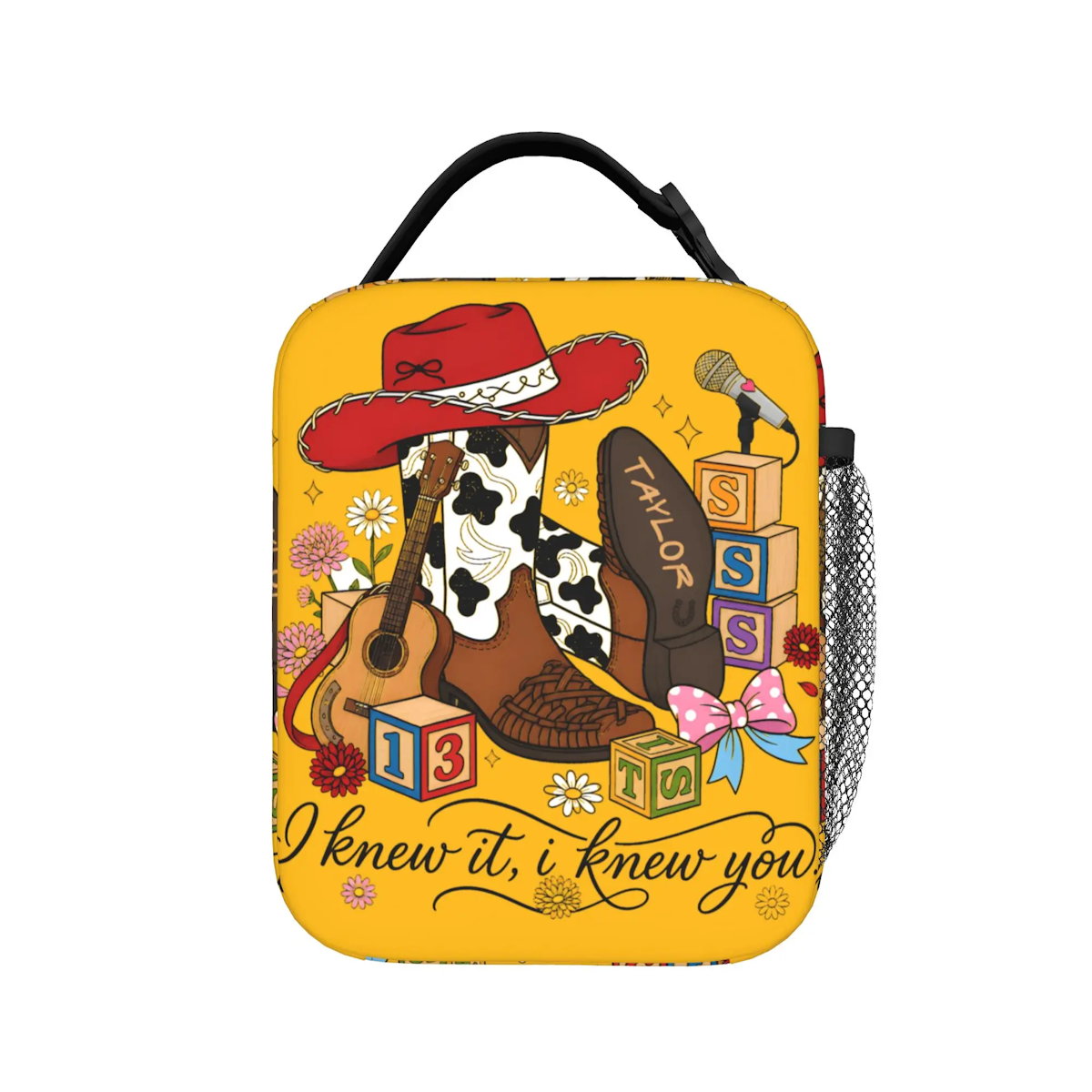 Cowgirl TayIor Swift I Knew It I Knew You Insulated Lunch Bag Portable Lunch Tote - ChildAngle