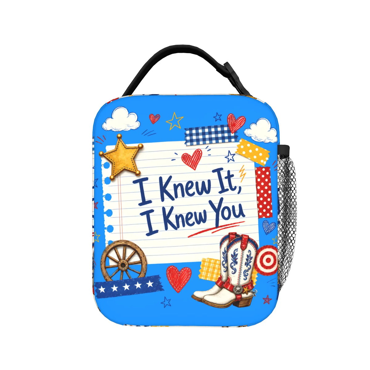 Cowgirl TayIor Swift I Knew It I Knew You Insulated Lunch Bag Portable Lunch Tote - ChildAngle