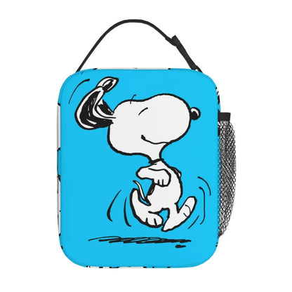 Lovely Print Snoopy Lunch Tote with Side Mesh Pocket - ChildAngle