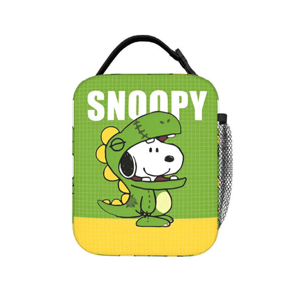 Lovely Print Snoopy Lunch Tote with Side Mesh Pocket - ChildAngle