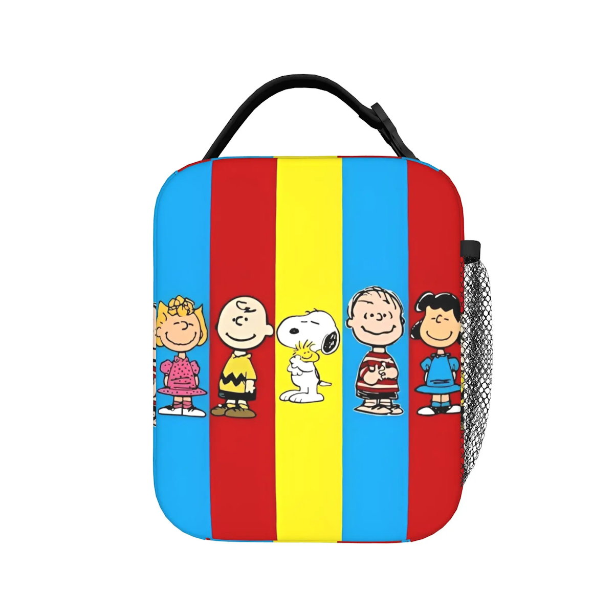 Lovely Print Snoopy Lunch Tote with Side Mesh Pocket - ChildAngle