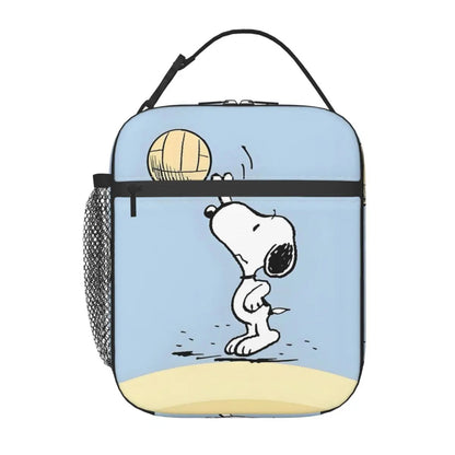 Lovely Print Snoopy Lunch Tote with Side Mesh Pocket - ChildAngle
