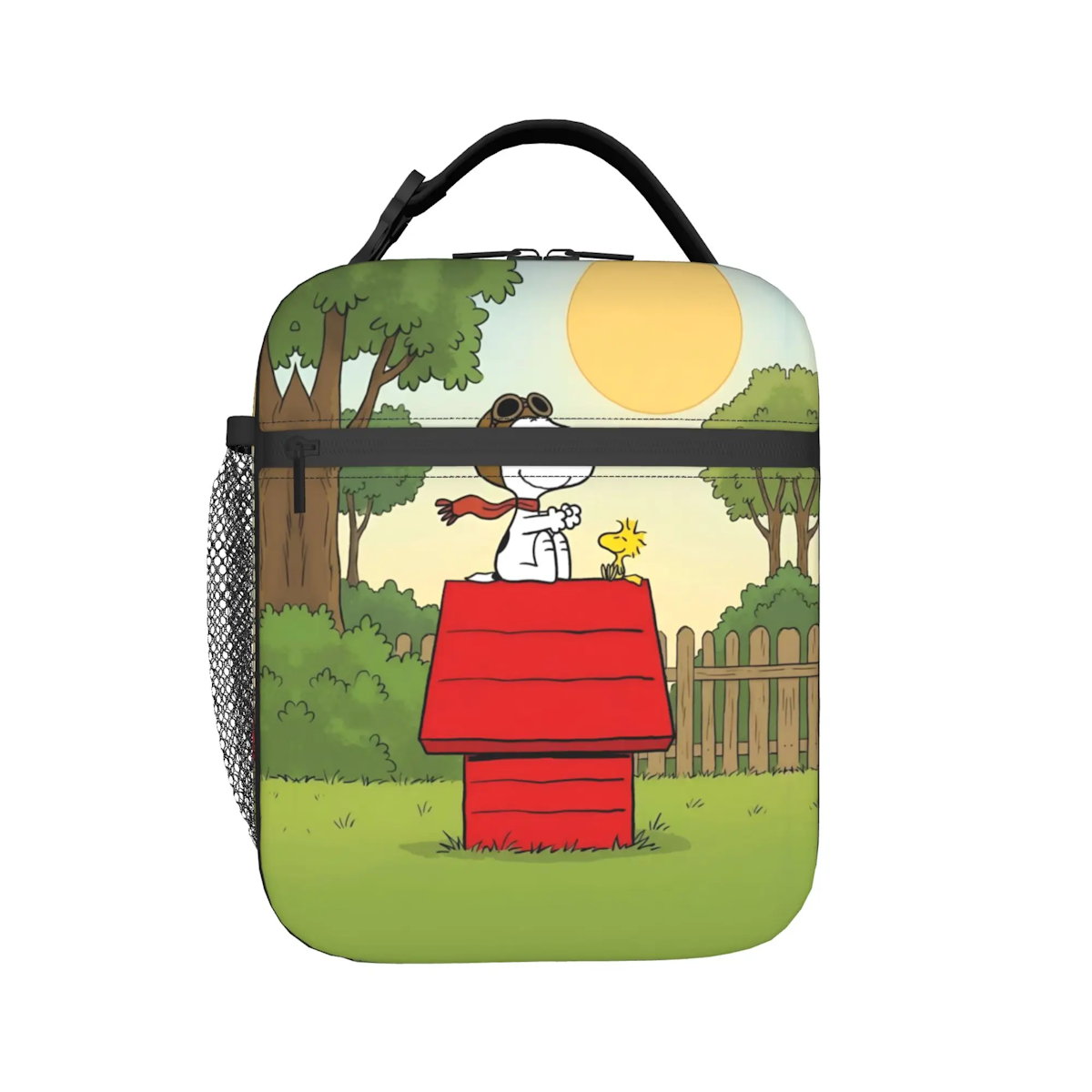 The Peanuts Snoopy Lunch Tote with Side Mesh Pocket - ChildAngle