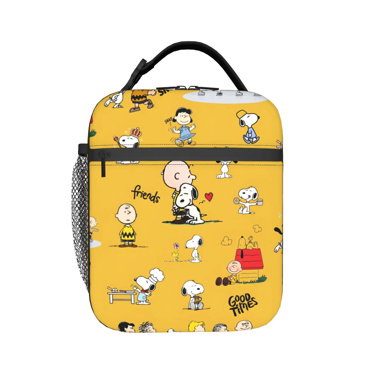 The Peanuts Snoopy Lunch Tote with Side Mesh Pocket - ChildAngle