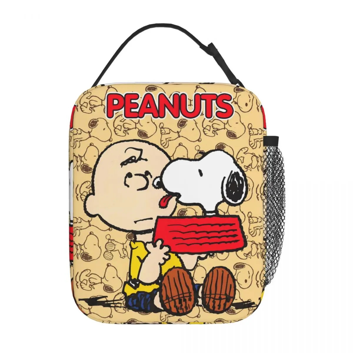 The Peanuts Snoopy Lunch Tote with Side Mesh Pocket - ChildAngle