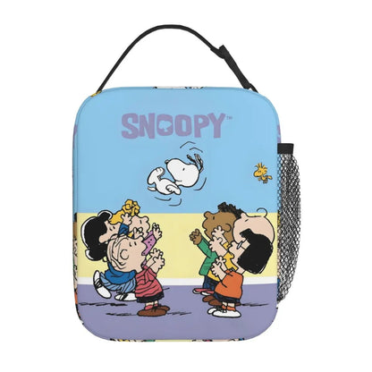 The Peanuts Snoopy Lunch Tote with Side Mesh Pocket - ChildAngle