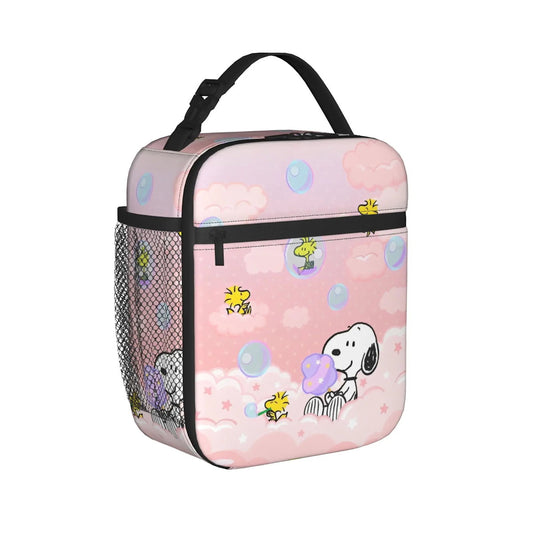 The Peanuts Snoopy Lunch Tote with Side Mesh Pocket - ChildAngle