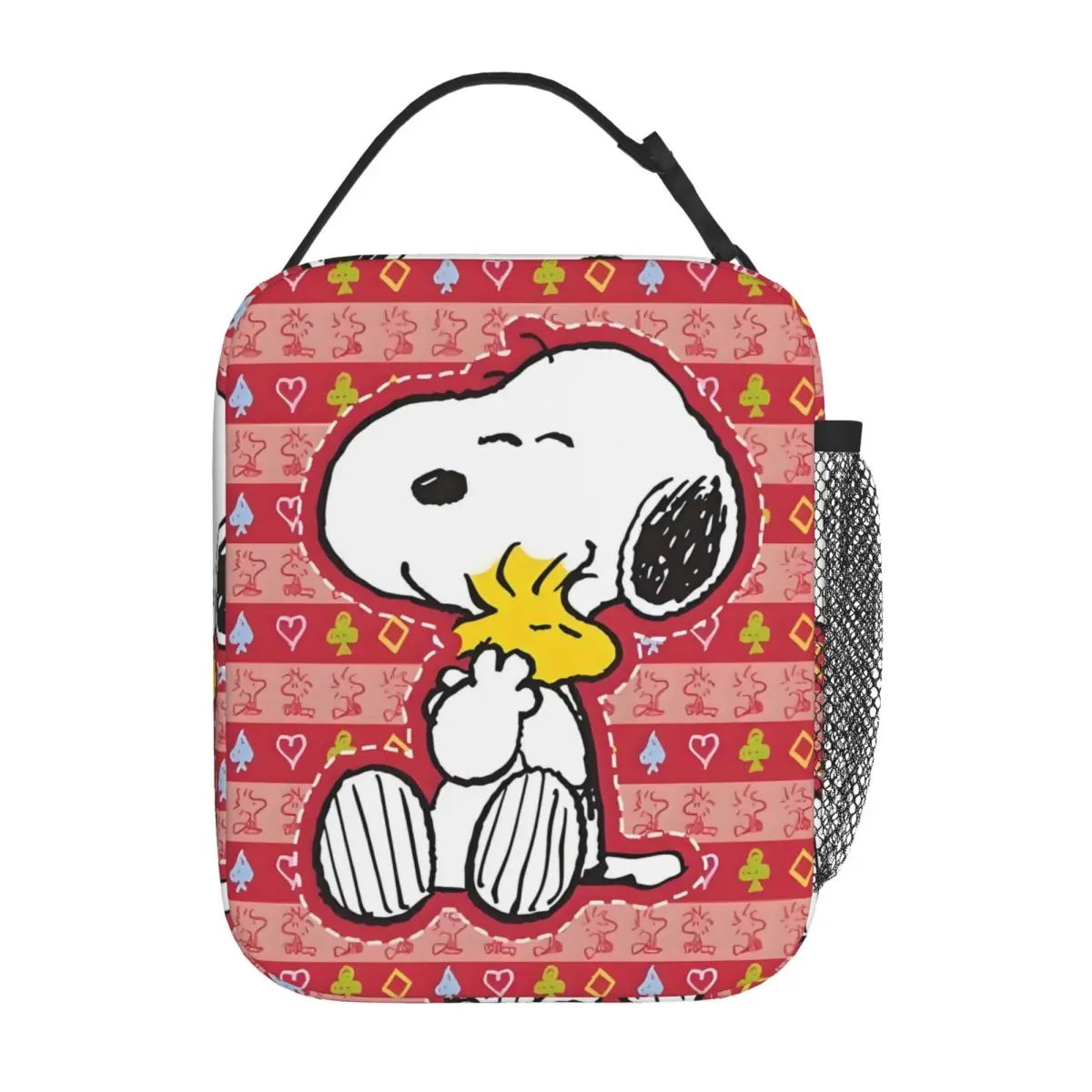 The Peanuts Snoopy Lunch Tote with Side Mesh Pocket - ChildAngle