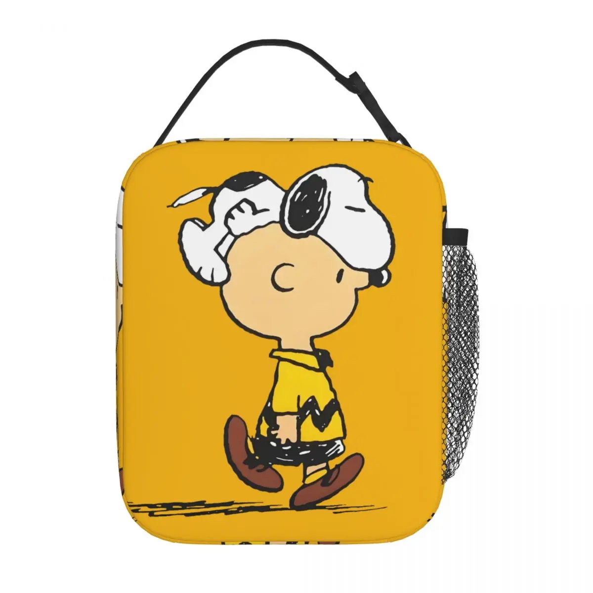 The Peanuts Snoopy Lunch Tote with Side Mesh Pocket - ChildAngle