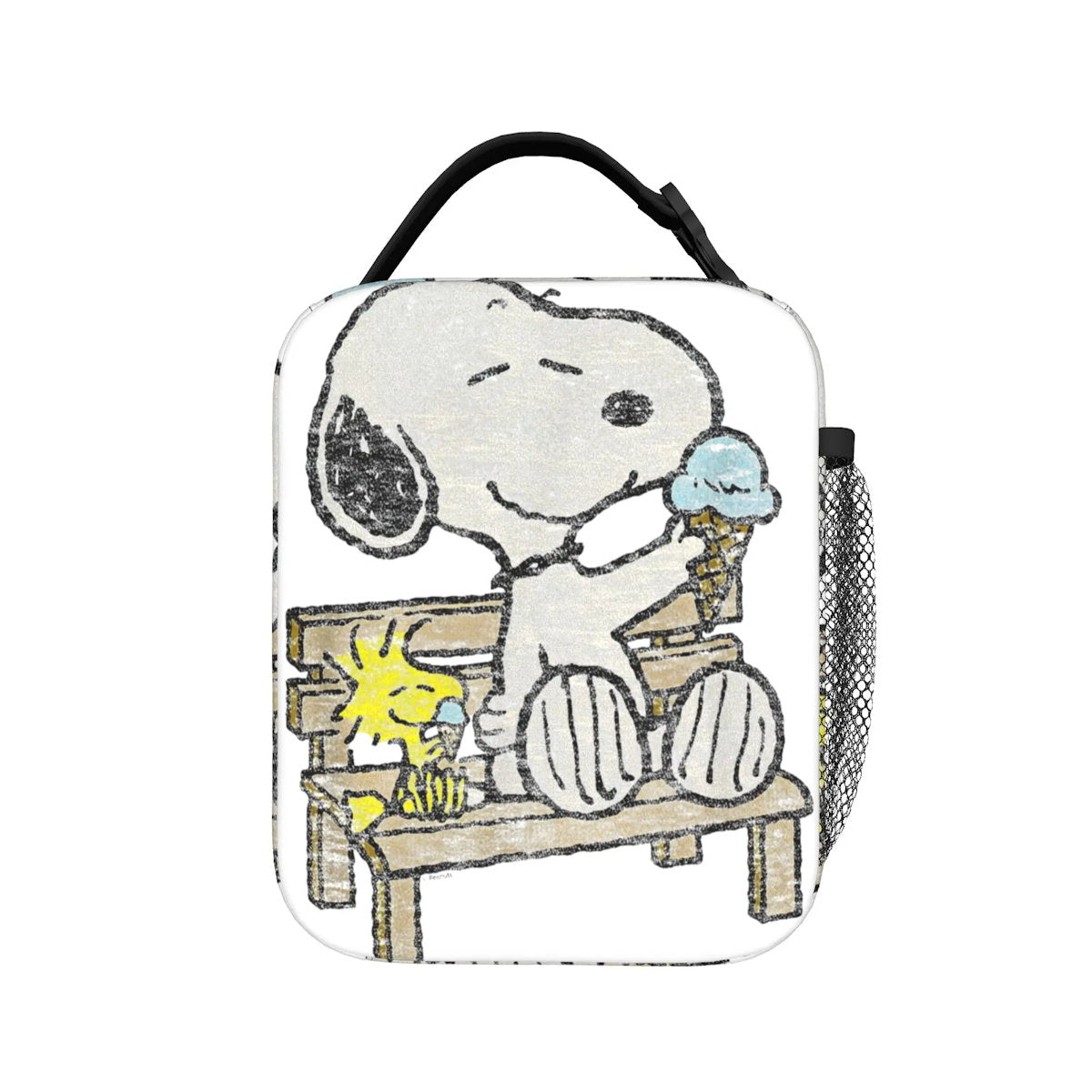 The Peanuts Snoopy Lunch Tote with Side Mesh Pocket - ChildAngle