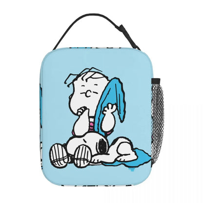 The Peanuts Snoopy Lunch Tote with Side Mesh Pocket - ChildAngle