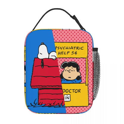 The Peanuts Snoopy Lunch Tote with Side Mesh Pocket - ChildAngle