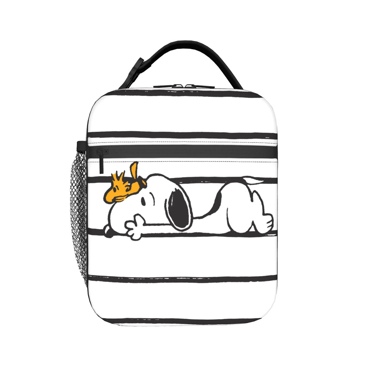 Snoopy Lunch Tote with Side Mesh Pocket - ChildAngle
