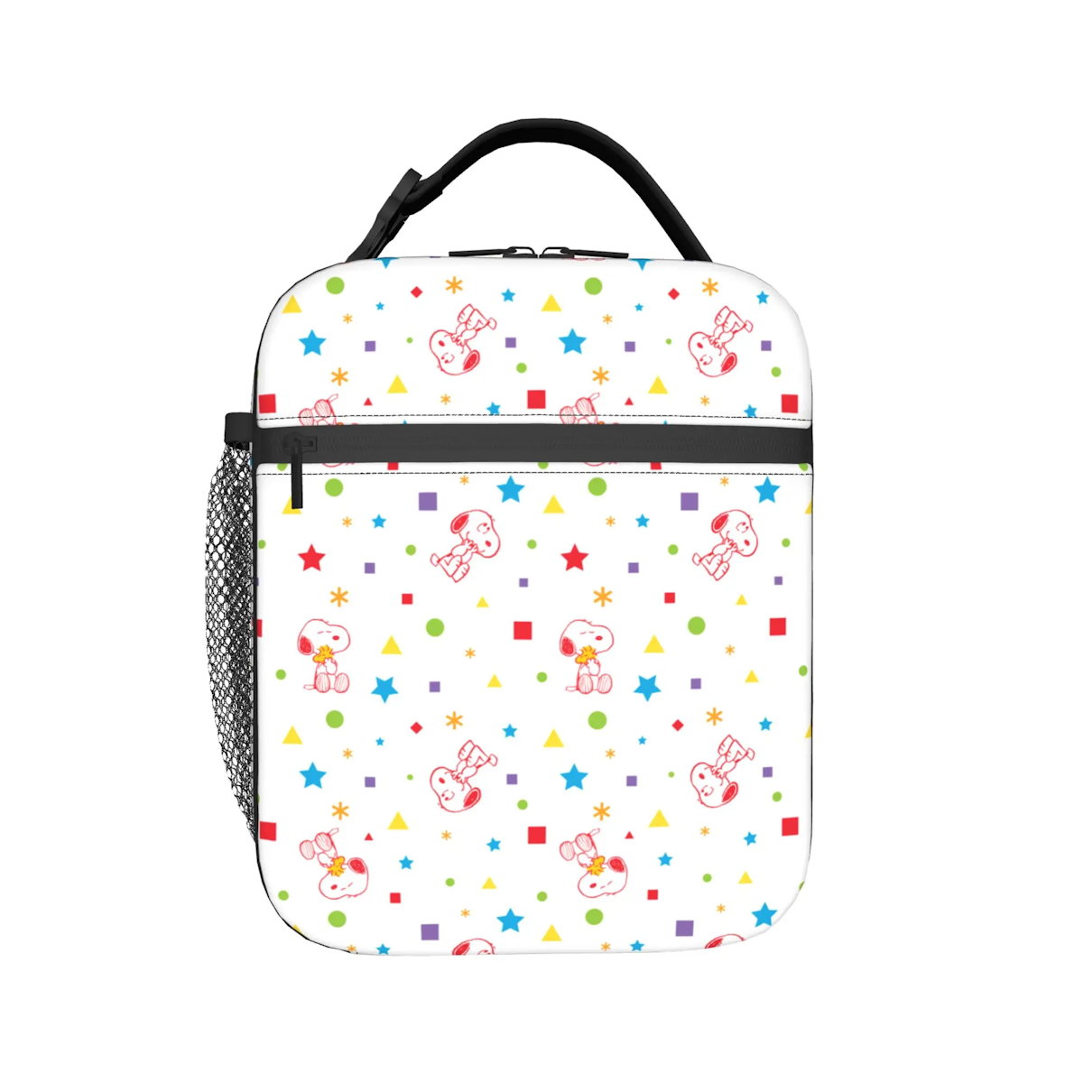 Snoopy Lunch Tote with Side Mesh Pocket - ChildAngle