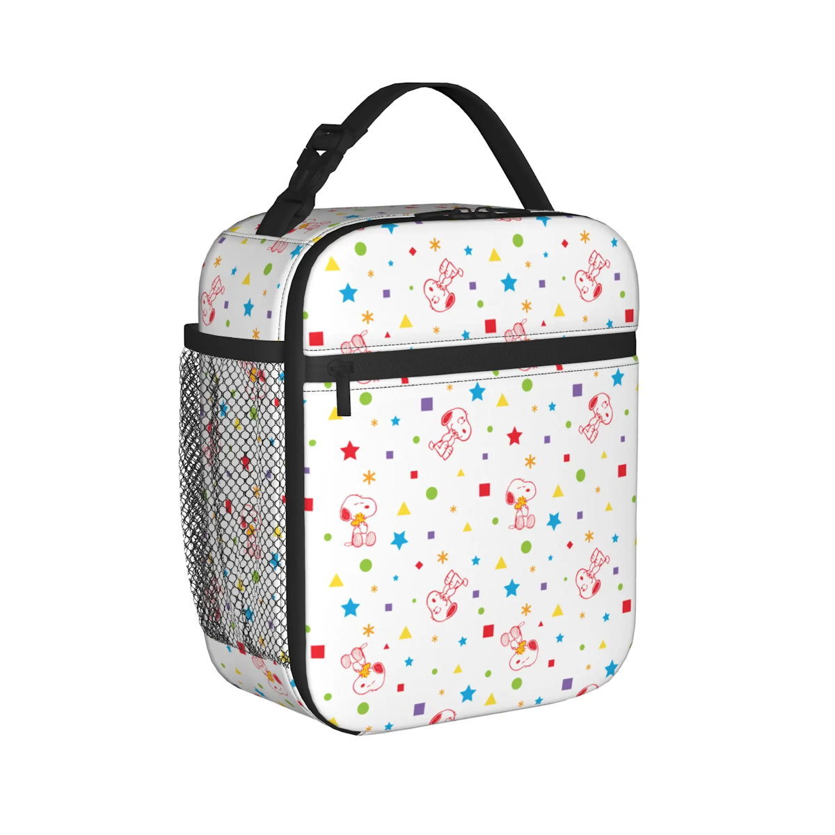 Snoopy Lunch Tote with Side Mesh Pocket - ChildAngle