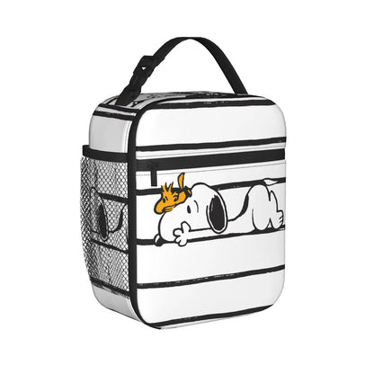 Snoopy Lunch Tote with Side Mesh Pocket - ChildAngle
