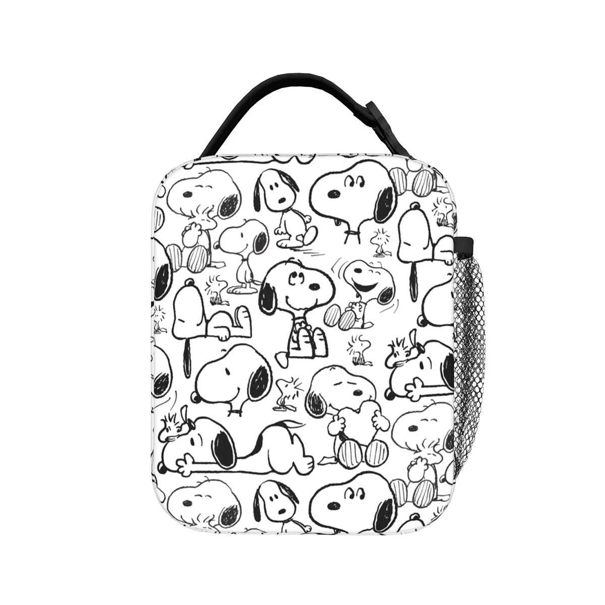 Snoopy Lunch Tote with Side Mesh Pocket - ChildAngle