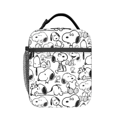 Snoopy Lunch Tote with Side Mesh Pocket - ChildAngle