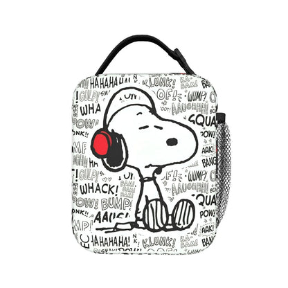 Snoopy Lunch Tote with Side Mesh Pocket - ChildAngle