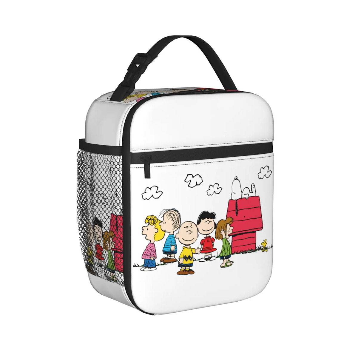 Snoopy Lunch Tote with Side Mesh Pocket - ChildAngle