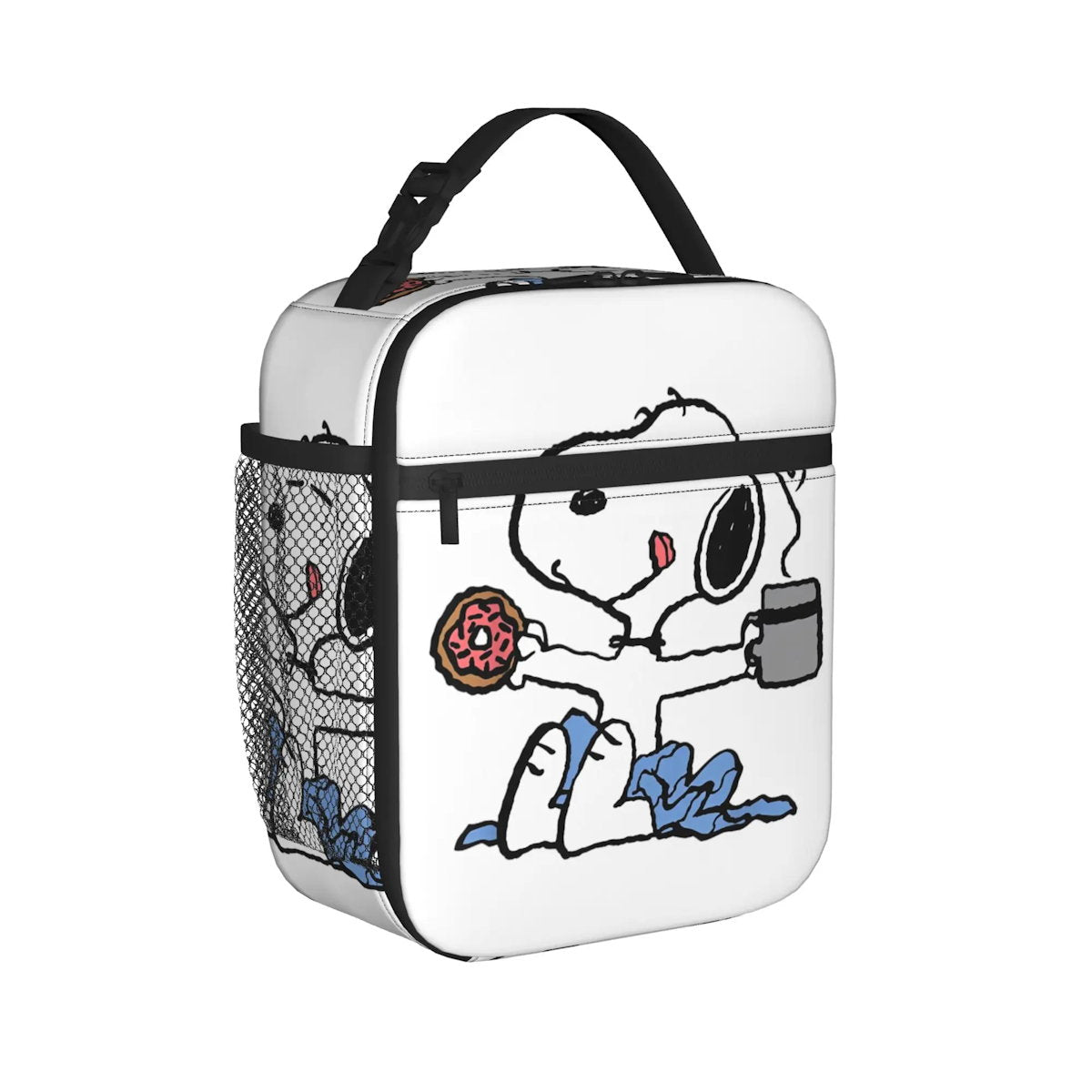 Snoopy Lunch Tote with Side Mesh Pocket - ChildAngle
