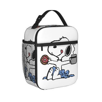 Snoopy Lunch Tote with Side Mesh Pocket - ChildAngle