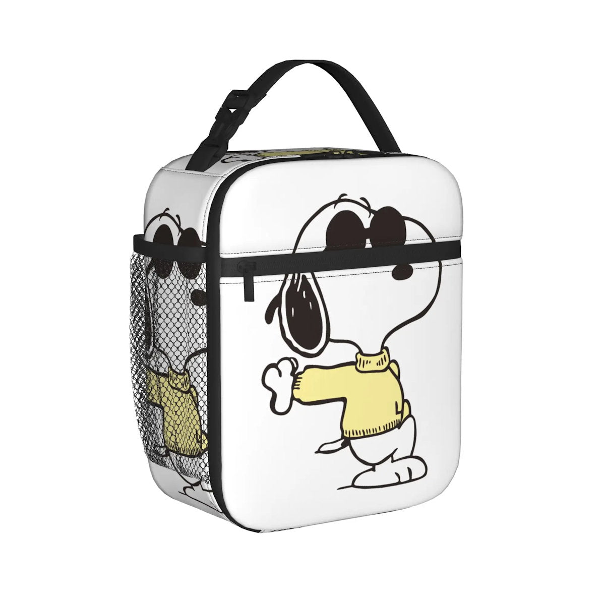 Snoopy Lunch Tote with Side Mesh Pocket - ChildAngle