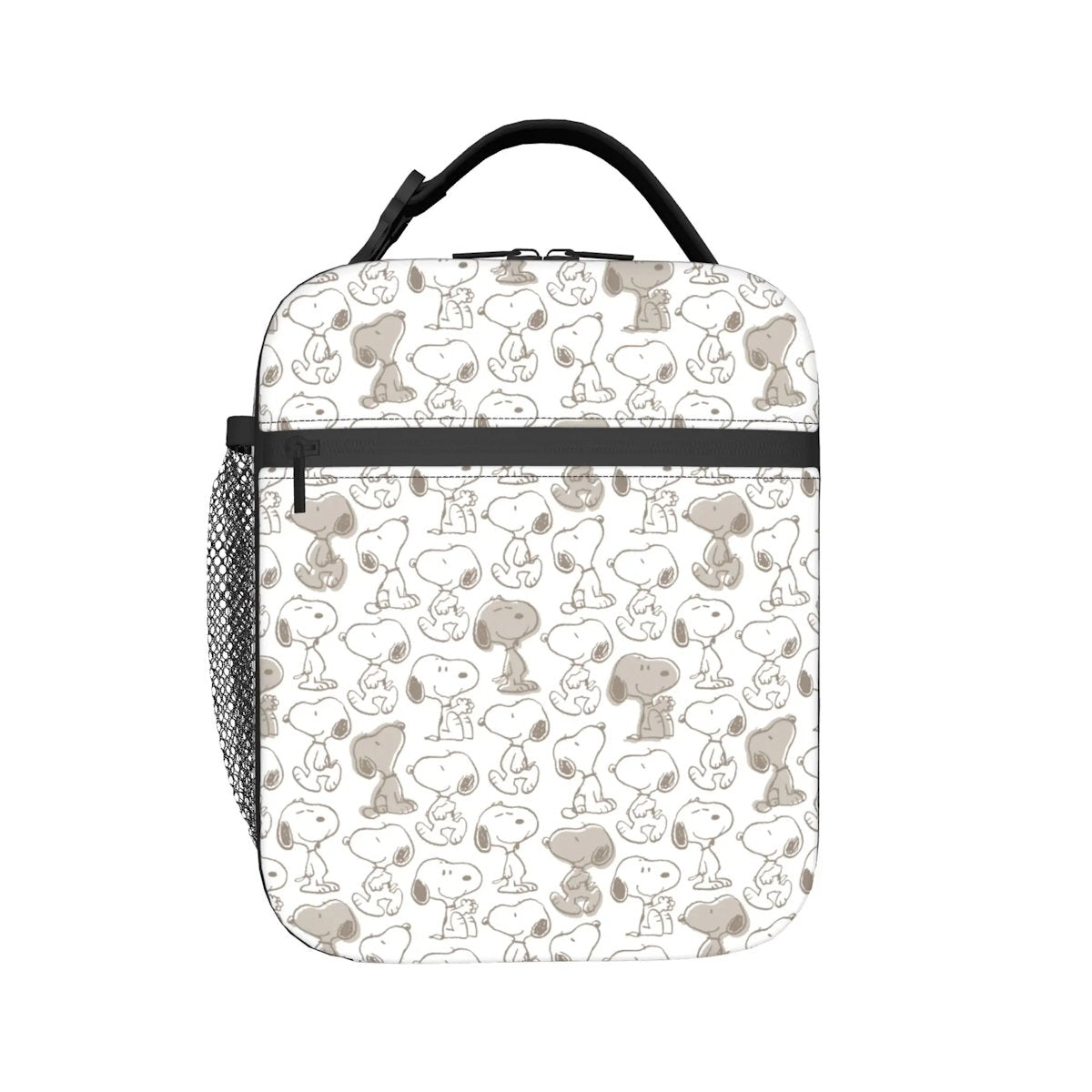 Snoopy Lunch Tote with Side Mesh Pocket - ChildAngle