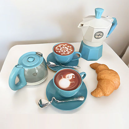 82PCS Pretend Play Coffee & Dessert Afternoon Tea Set for Kids Blue - ChildAngle