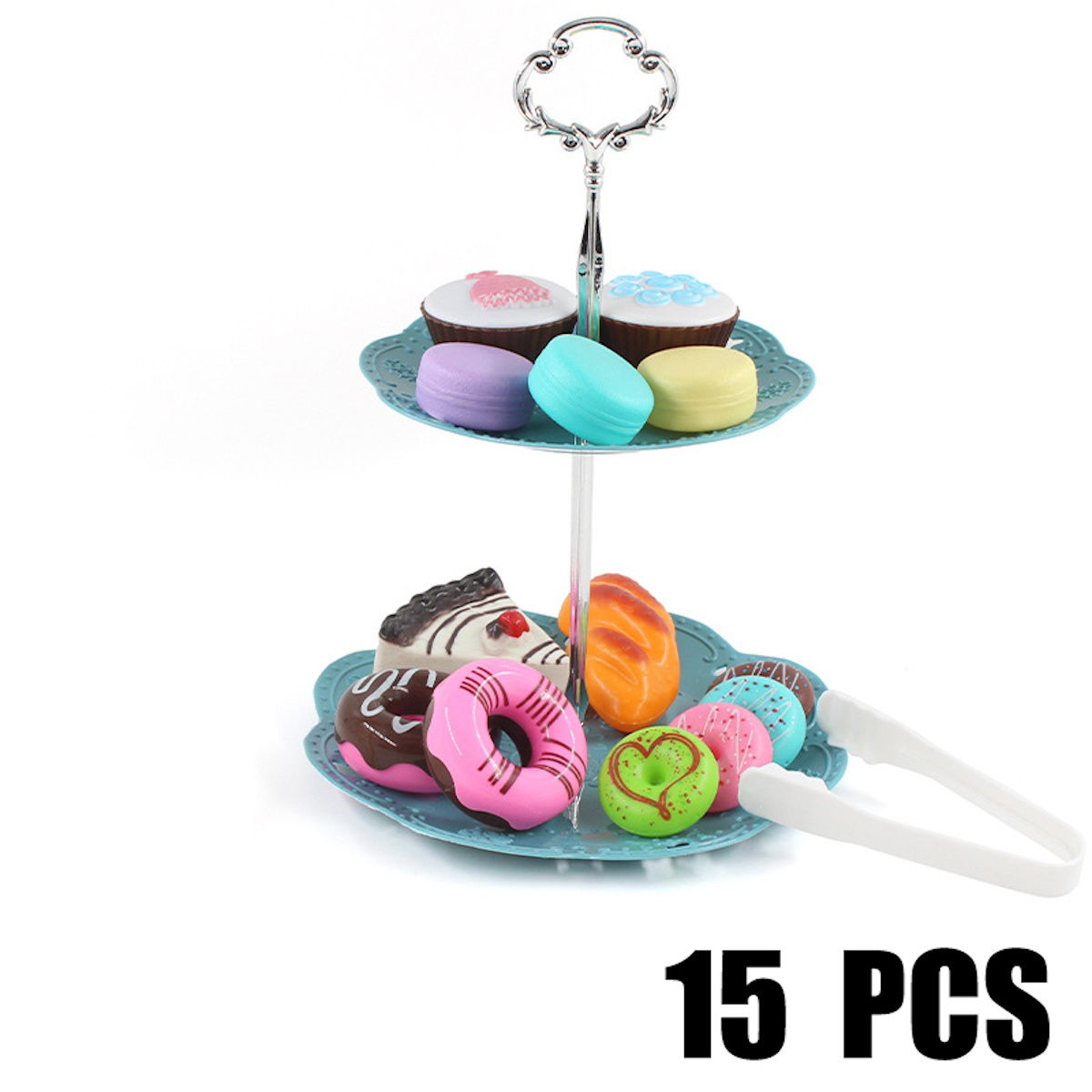 82PCS Pretend Play Coffee & Dessert Afternoon Tea Set for Kids Blue - ChildAngle