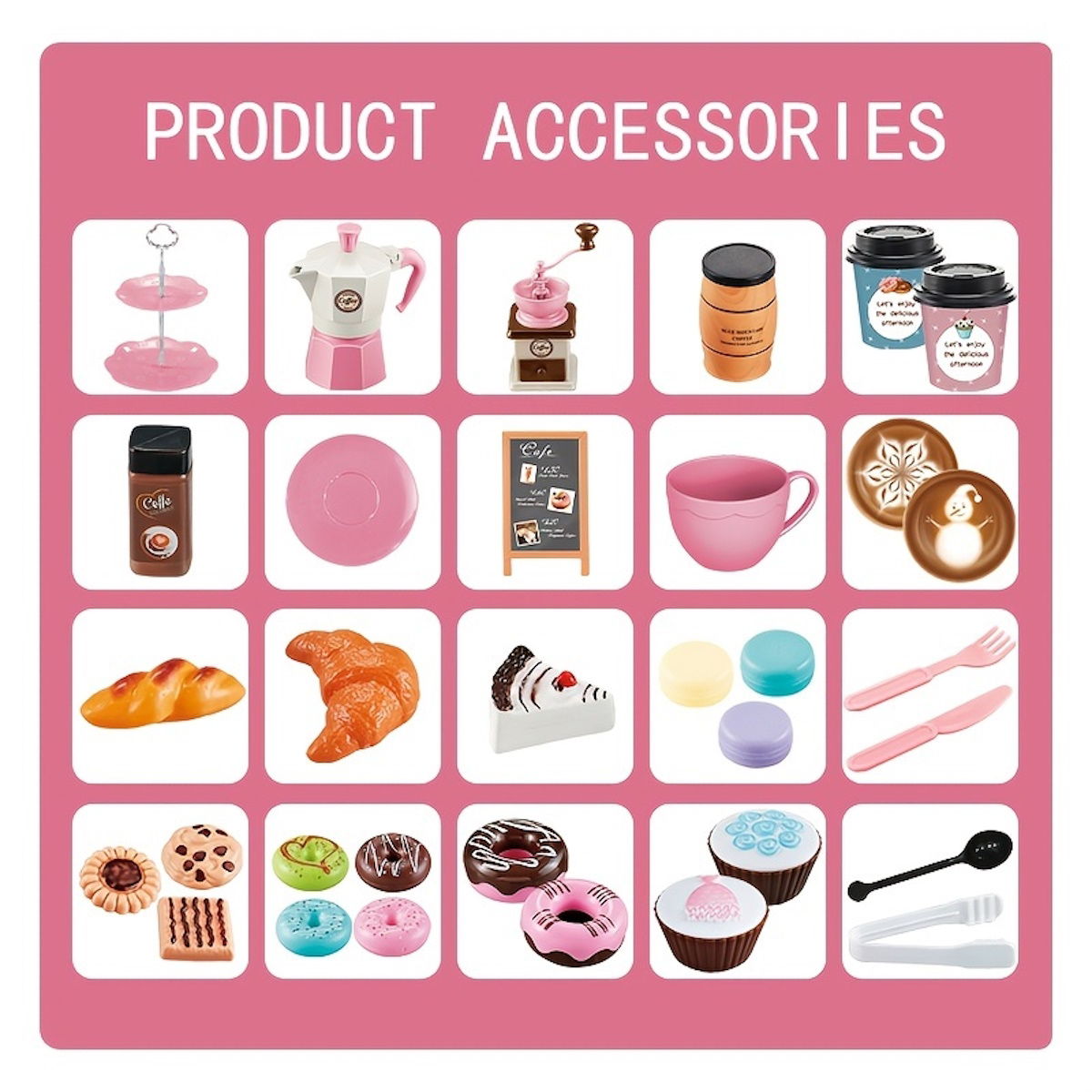 82PCS Pretend Play Coffee & Dessert Afternoon Tea Set for Kids - ChildAngle