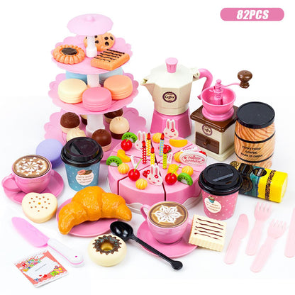 82PCS Pretend Play Coffee & Dessert Afternoon Tea Set for Kids - ChildAngle