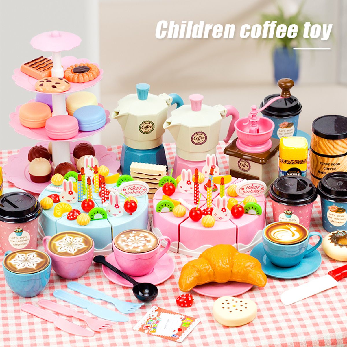 82PCS Pretend Play Coffee & Dessert Afternoon Tea Set for Kids - ChildAngle