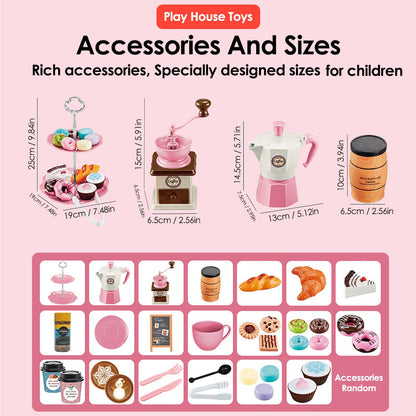 82PCS Pretend Play Coffee & Dessert Afternoon Tea Set for Kids - ChildAngle