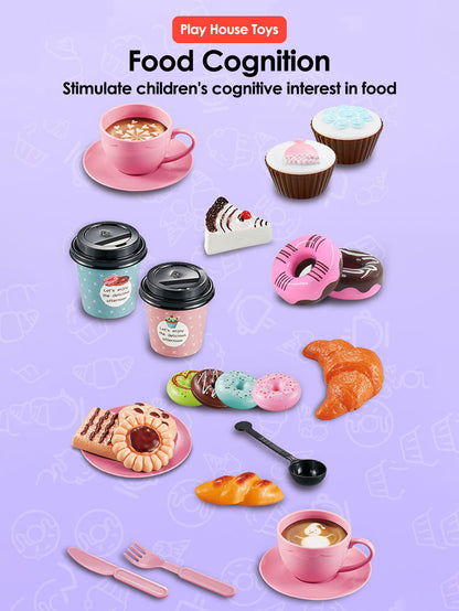 82PCS Pretend Play Coffee & Dessert Afternoon Tea Set for Kids - ChildAngle