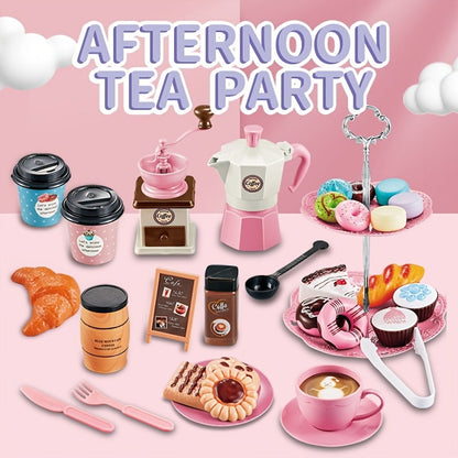 82PCS Pretend Play Coffee & Dessert Afternoon Tea Set for Kids - ChildAngle