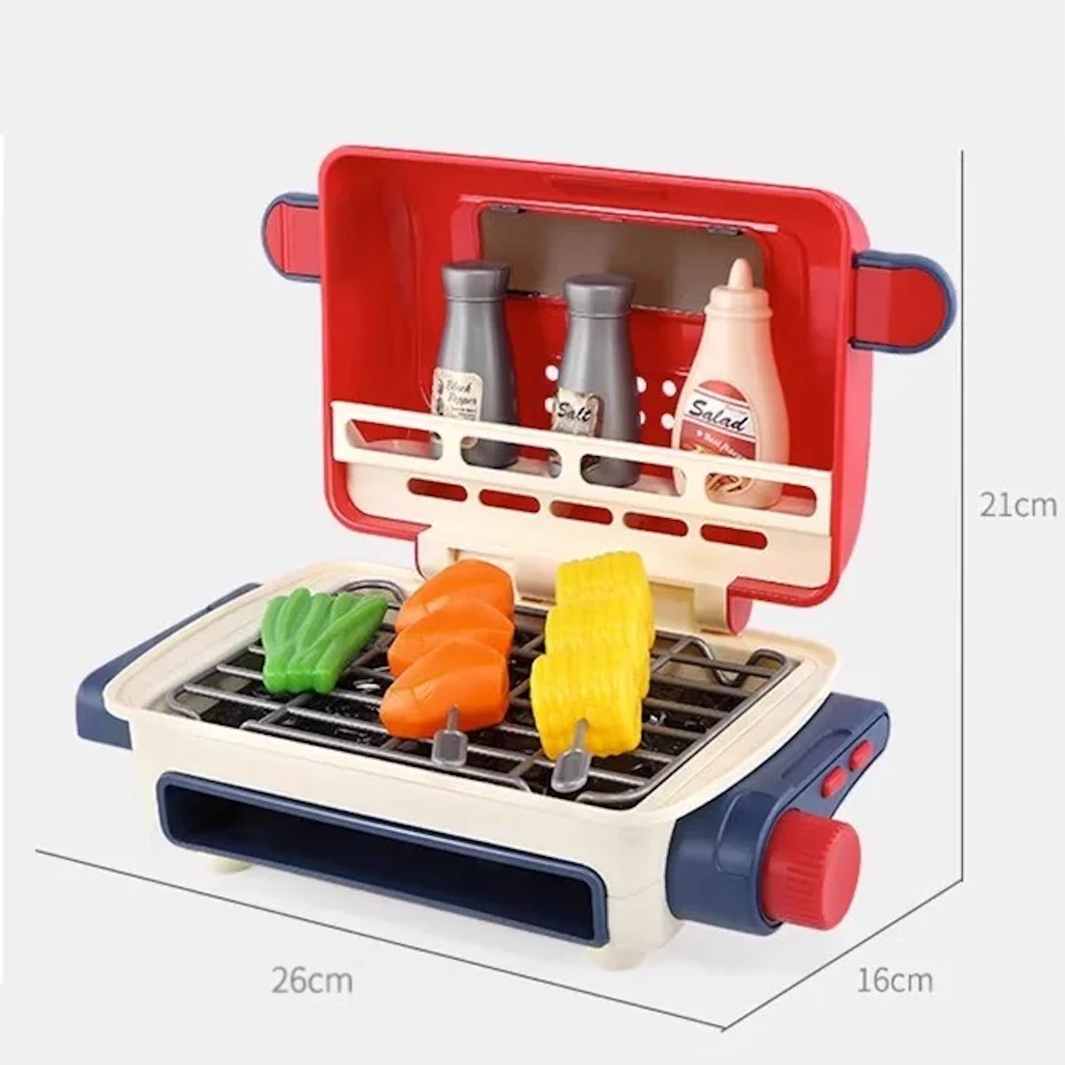 Kids Simulated Barbecue Set with Spray Light and Sound Pretend Play Kitchen Cooking Toy BBQ Educational Toys for Kids Xmas Gifts - ChildAngle