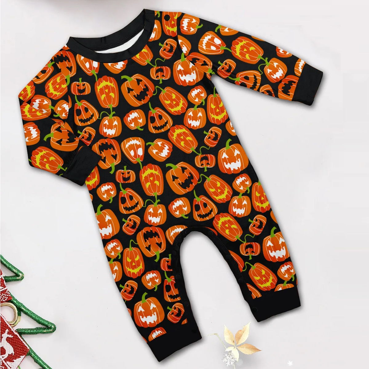 Halloween Family Matching Pajamas Allover Pumpkin Print Sleepwear Family Look Pyjamas - ChildAngle