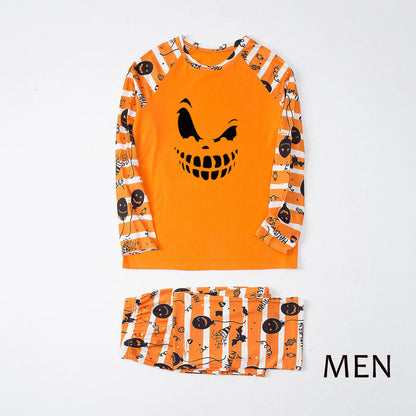 Halloween Family Pajama Trick or Treat Boo Matching Halloween Skull Print Sleepwear Family Look Pyjamas - ChildAngle