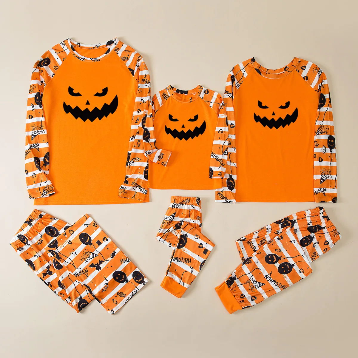 Halloween Family Pajama Trick or Treat Boo Matching Halloween Skull Print Sleepwear Family Look Pyjamas - ChildAngle